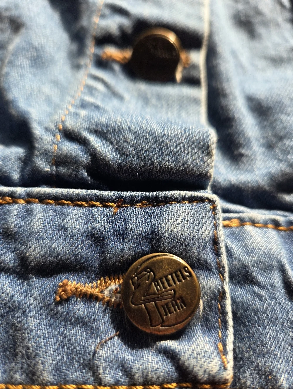 Long Slim Fit, Lightly Distressed Denim Jacket - Picture 3 of 8